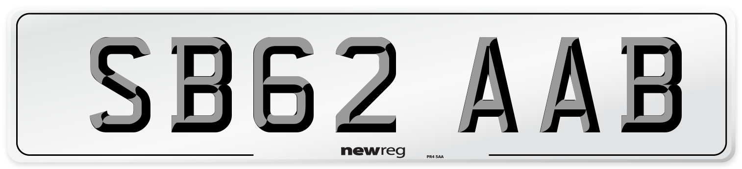 SB62 AAB Number Plate from New Reg